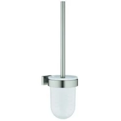 GROHE WC-Bürstengarnitur Essentials Cube 40513_1 Wandmontage Metall Supersteel, 40513DC1