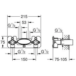 Grohe Unterputz-Einbaukörper GrohTherm SmartControl 26449 Für Thermostat -GROHE SHOP 26554972 2