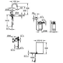 Grohe Standventil Und Boiler Red Mono M-Size C-Auslauf Hard Graphite, 30085A01 -GROHE SHOP 26555464 2
