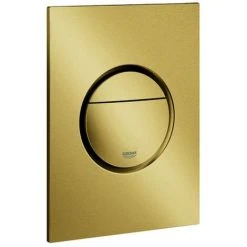 GROHE WC-Betätigung Nova Cosmopolitan S 37601, 2-Mengen- Und Start & Stopp-Betätigung, 130 X 172 Mm, Für Kleinen Revisionsschacht, Senkrechte Montage, Cool Sunrise Gebürstet