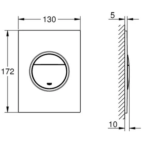 GROHE WC-Betätigung Nova Cosmopolitan S 37601, 2-Mengen- Und Start & Stopp-Betätigung, 130 X 172 Mm, Für Kleinen Revisionsschacht, Senkrechte Montage, Cool Sunrise Gebürstet 4 GROHE WC-Betätigung Nova Cosmopolitan S 37601, 2-Mengen- Und Start & Stopp-Betätigung, 130 X 172 Mm, Für Kleinen Revisionsschacht, Senkrechte Montage, Cool Sunrise Gebürstet – Bild 2