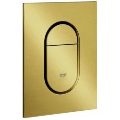 GROHE WC-Betätigung Arena Cosmopolitan S 37624, 2-Mengen- Und Start & Stopp-Betätigung, 130 X 172 Mm, Für Kleinen Revisionsschacht, Senkrechte Montage, Cool Sunrise Gebürstet