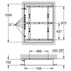 Grohe Rohbauset Rainshower F-Series 40'' 26376 Für AquaSymphony Deckenbrause Neu -GROHE SHOP 26556001 2