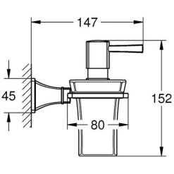 Grohe Halter Grandera 40627 Mit Keramik- Seifenspender Weiß/chrom, 40627000 -GROHE SHOP 26557288 2