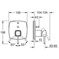 Grohe Einhebelmischer Wannenarmatur Grandera 24068 FMS Für Rapido SmartBox Chrom, 24068000 -GROHE SHOP 26558530 2