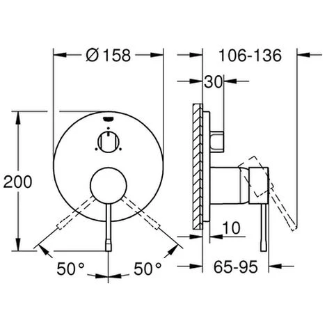 Grohe Einhandbatterie Essence 24092 FMS F. 35600 3-Wege Umst. Hard Graphite Geb., 24092AL1 4 Grohe Einhandbatterie Essence 24092 FMS F. 35600 3-Wege Umst. Hard Graphite Geb., 24092AL1 – Bild 2