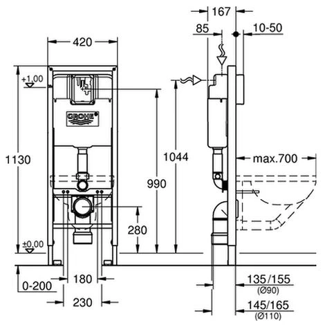 Grohe Rapid Sl Für WC 38675 X 113cm BEhindertengerechte Ausführung Spk 6 L #38675 X 1 4 Grohe Rapid Sl Für WC 38675 X 113cm BEhindertengerechte Ausführung Spk 6 L #38675 X 1 – Bild 2