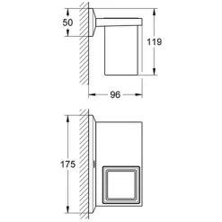 Grohe Ablage Mit Mundspülglas Allure Brilliant 40503 Chrom 40503000