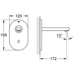 Grohe IR-Waschtisch Elektr. Eurosmart CE 36335 X 170mm 230V Edelstahl -GROHE SHOP 26561109 2