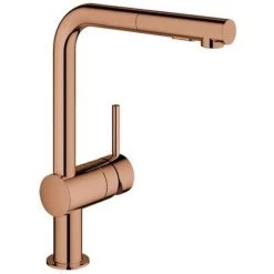 Grohe Einhand Spültischbatterie Minta 30274 L-Auslauf Azb. Spülbrause Warm Sunset, 30274DA0