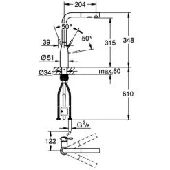 Grohe Einhebel-Spültischbatterie Essence 30270 Ausziehbare Spülbrause Cool Sunrise -GROHE SHOP 26562393 2