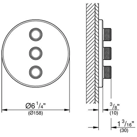 GROHE 3-fach Unterputzventil Grohtherm SmartControl 29122, Fertigmontageset Für Rapido SmartBox, Wandrosette Rund, Cool Sunrise 4 GROHE 3-fach Unterputzventil Grohtherm SmartControl 29122, Fertigmontageset Für Rapido SmartBox, Wandrosette Rund, Cool Sunrise – Bild 2