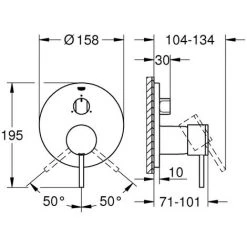 Grohe Einhandbatterie Atrio 24096 FMS Für 35600 3-Wege Umstellung Warm Sunset, 24096DA3 -GROHE SHOP 26563455 2