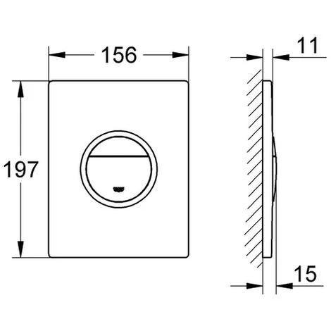 Grohe WC Betätigung Nova Light 38809 Für 2 Mengen/Start&Stopp Betätigung Chrom 4 Grohe WC Betätigung Nova Light 38809 Für 2 Mengen/Start&Stopp Betätigung Chrom – Bild 2