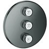 Grohe 3-fach UP-Ventil Grohtherm Smart Control 29122 FMS Rund Hard Graphite, 29122A00 -GROHE SHOP 26565789 1