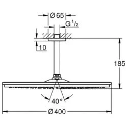 Grohe Kopfbrauseset Rainshower 400 2625 X 142mm Chrom, 26256000 -GROHE SHOP 26567771 2