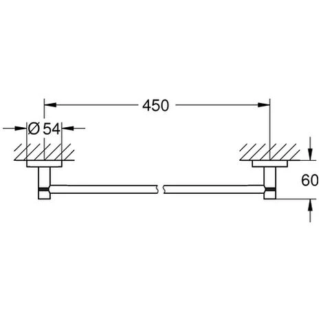 Grohe Badetuchhalter Essentials 40688 450mm Hard Graphite 4 Grohe Badetuchhalter Essentials 40688 450mm Hard Graphite – Bild 2
