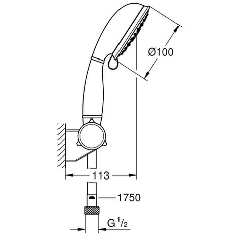 Grohe Wandhalterset Tempesta Rustic 100 27805 X 1 4 Grohe Wandhalterset Tempesta Rustic 100 27805 X 1 – Bild 2