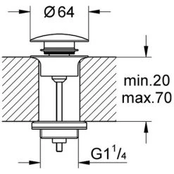 Grohe Ablaufgarnitur 65807 Hard Graphite , 65807A00 -GROHE SHOP 26568907 2