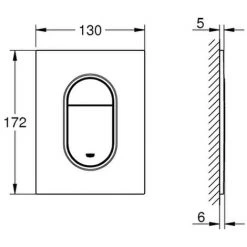 Grohe WC-Betätigung Arena Cosmopolitan S 37624 2-Mengen/Start &stopp Alpinweiß -GROHE SHOP 26569910 2