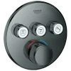 Grohe Thermostat Grohtherm SmartControl 29121 FMS Rund 3 Absperrventil Hard Graphite, 29121A00 -GROHE SHOP 26570193 1