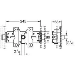 Grohe Halterung Rapid Pro 39035 Für Aufputz-Armatur/EinzelzApfstelle, 39035000 -GROHE SHOP 26570343 2