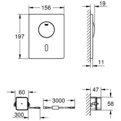Grohe WC-IR-Elektr. Tectron Skate 37504 Man. Betät. Trafo Bluetooth-Modul Chrom, 37504000 -GROHE SHOP 26572655 2