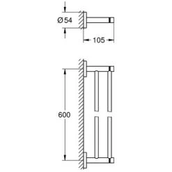 Grohe Doppel-Badetuchhalter Essentials 40802 654mm Warm Sunset -GROHE SHOP 26574693 2
