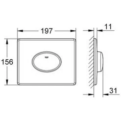 Grohe WC-Betätigung Skate Air 385 X 1-Menge Waagerecht Chrom -GROHE SHOP 28104048 2