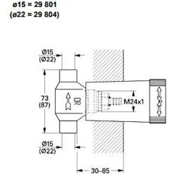 GROHE UP-Ventil-Unterteil Aus Messing, Vormontiertes Oberteil 1/2", Kurze Spindel, Lötanschluss 15mm, 29801000 -GROHE SHOP 28465492 2