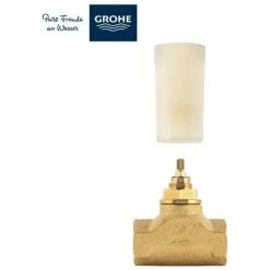 GROHE UP-Ventil-Unterteil Aus Messing, Vormontiertes Oberteil 1/2", Kurze Spindel, Lötanschluss 15mm, 29801000 -GROHE SHOP 28465492 3
