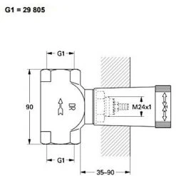 GROHE UP-Ventil-Unterteil Aus Messing, Vormontiertes Oberteil 1/2", Kurze Spindel, Lötanschluss 15mm, 29801000 -GROHE SHOP 28465492 4