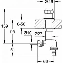 Grohe WAS Untertischventil DN 15 Verstellbar Bis 50 Mm Chrom 41050000 -GROHE SHOP 28801256 3