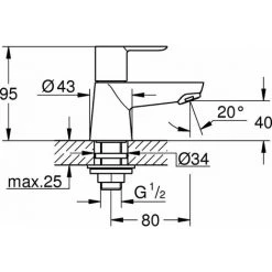Grohe Standventil BAUEDGE DN 15 Chrom 20421000 -GROHE SHOP 28802898 3