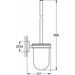 Grohe Toilettenbürstengarnitur ESSENTIALS Wandmontage Supersteel 40374DC1 -GROHE SHOP 28803143 3