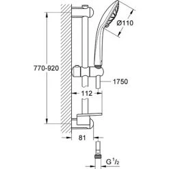 Grohe Brausestangenset 110 MASSAGE EUPHORIA 3 Strahlarten, Brausestange 900 Mm Chrom 27226001 7 Grohe Brausestangenset 110 MASSAGE EUPHORIA 3 Strahlarten, Brausestange 900 Mm Chrom 27226001 -GROHE SHOP 28814113 3