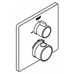 Grohe Thermostat-Wannenbatterie GROHTHERM Mit Integrierter 2-Wege-Umstellung, Für Rapido SmartBox (35600) Chrom 24080000 -GROHE SHOP 29601653 2