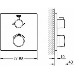Grohe Thermostat-Wannenbatterie GROHTHERM Mit Integrierter 2-Wege-Umstellung, Für Rapido SmartBox (35600) Chrom 24080000 -GROHE SHOP 29601653 3