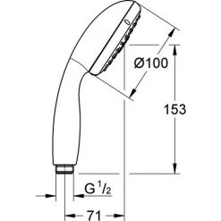 GROHE Handbrause TEMPESTA 100 3 Strahlarten Chrom Chrom -GROHE SHOP 31356089 3