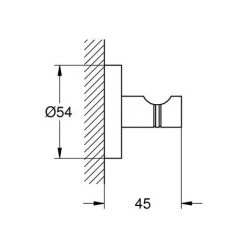 GROHE Bademantelhaken ESSENTIALS Hard Graphite Gebürstet Hard Graphite Gebürstet -GROHE SHOP 31393375 4