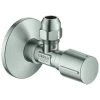 GROHE Eckventil 22039 1/2x3/8'' Rosette Metallgriff Selbstdichtend Supersteel, 22039DC0 -GROHE SHOP 35400336 1