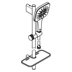 GROHE Brausest.-set RSH 130 SmartActive Cube 26587 900mm Ablage 9,5l Chrom 26587000 -GROHE SHOP 36401877 3