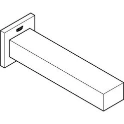 GROHE Wanneneinlauf EUROCUBE Ausladung 170 Mm Hard Graphite Gebürstet 13303AL0 -GROHE SHOP 40109465 2