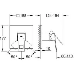 Grohe Eurocube Einhand-Brausebatterie Chrom 24061000 -GROHE SHOP 44149075 5