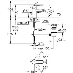 Grohe Eurostyle Cosmopolitan Einhand-Bidetbatterie 1/2" Chrom 33565002 -GROHE SHOP 44149920 4