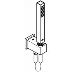 Grohe Euphoria Cube Stick Wandhalterset 1 Strahlart Chrom 26405000 -GROHE SHOP 44150944 2