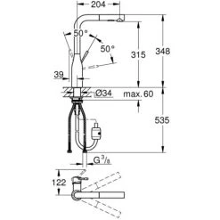 Grohe Essence Einhand-Spültischbatterie 1/2" Chrom 30504000 -GROHE SHOP 44150964 2