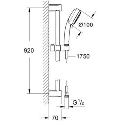 Grohe Tempesta Cosmopolitan 100 Brausestangenset 2 Strahlarten Chrom 27788002 -GROHE SHOP 44150969 3