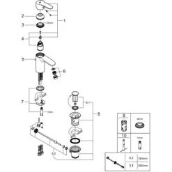 Grohe Eurostyle Cosmopolitan Einhand-Waschtischbatterie 1/2" S-Size Chrom EcoJoy -GROHE SHOP 44151095 5