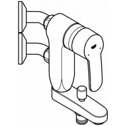 Grohe Eurostyle Cosmopolitan Vertica-Einhand-Wannenbatterie 1/2" Chrom 23302000 -GROHE SHOP 44154990 2